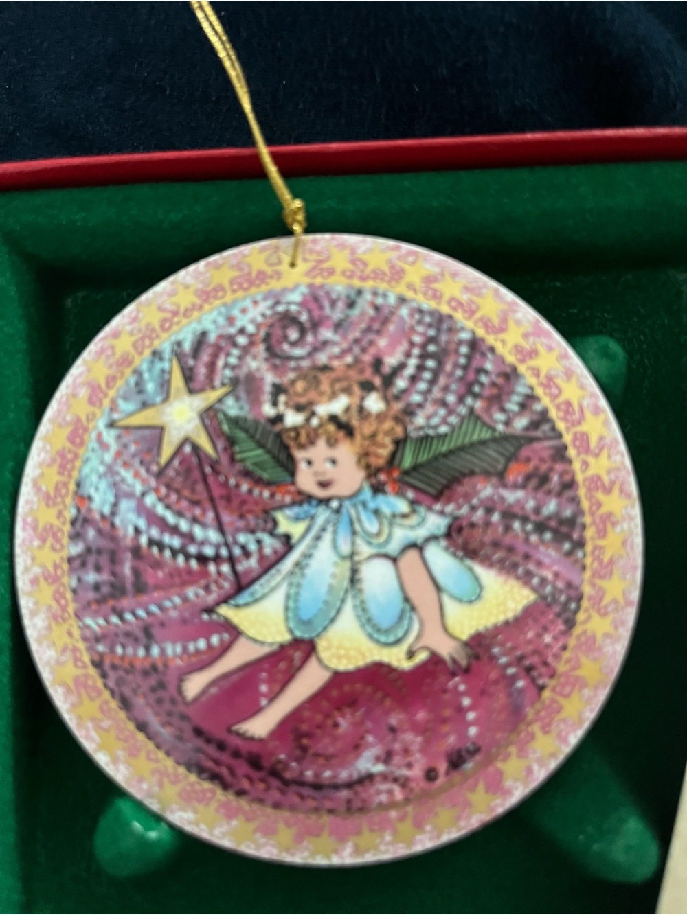 P Buckley Moss Angel Trilogy - First Angel Hanging Ornament - Numbered